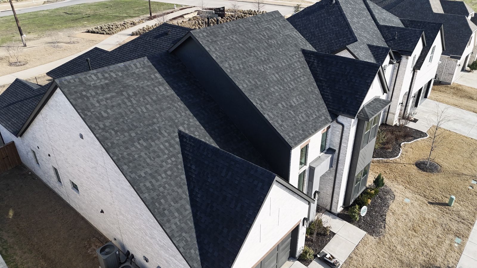 Completed Prestige roof in Black shingles
