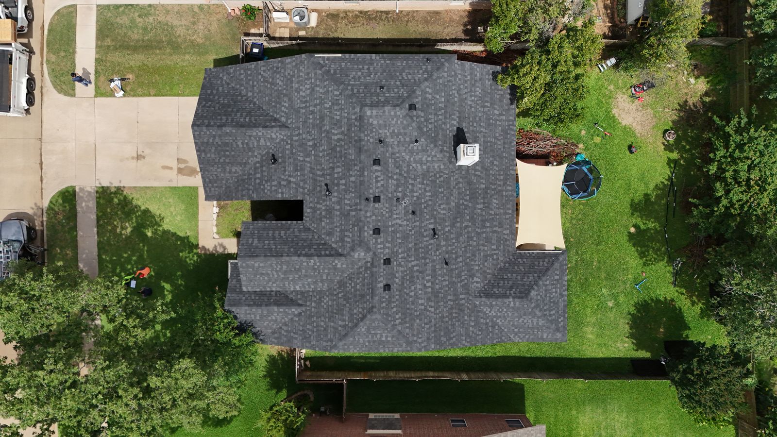 Completed Prestige roof in Black shingles
