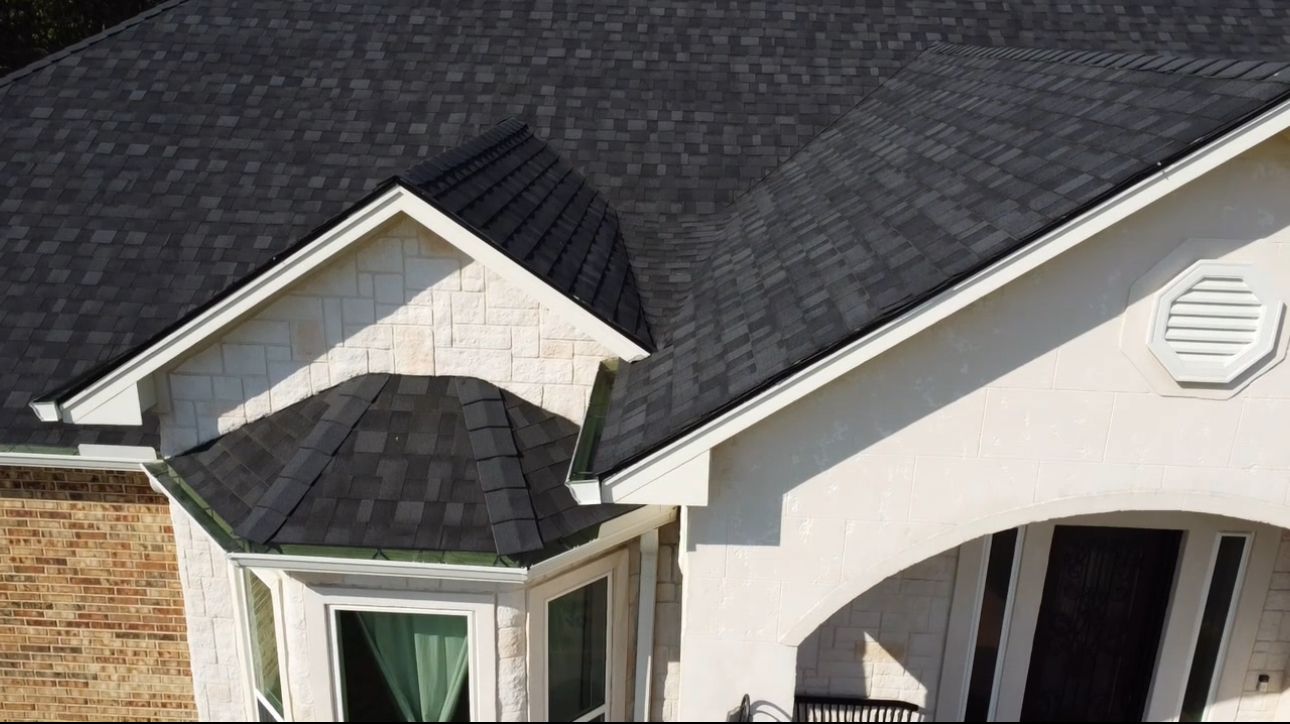 Completed Prestige roof in Black shingles