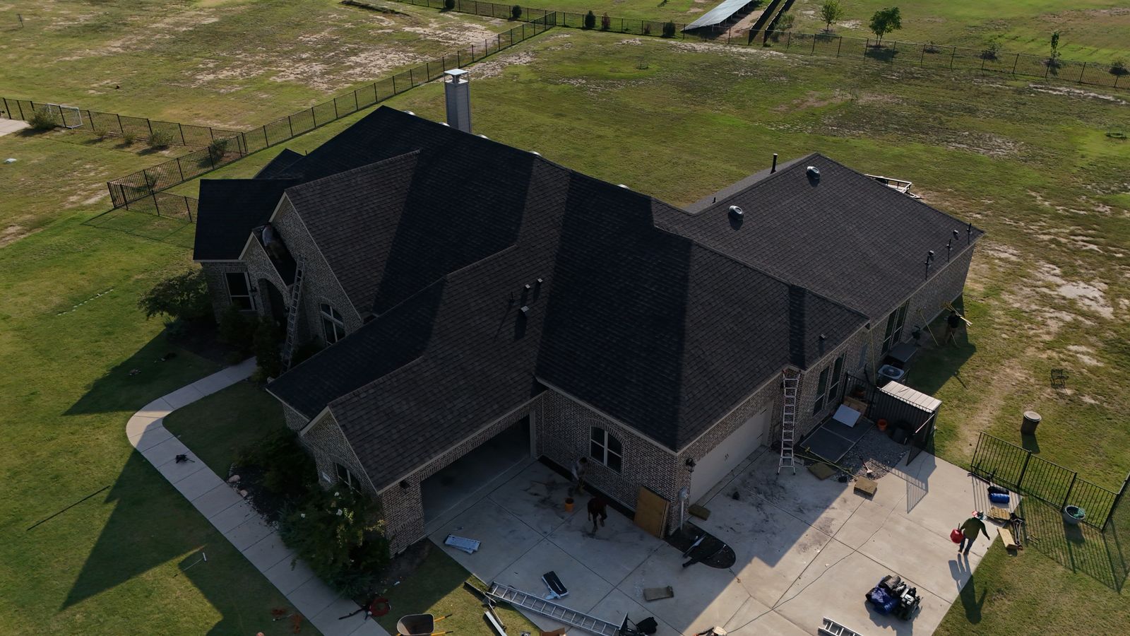Completed Prestige roof in Black shingles