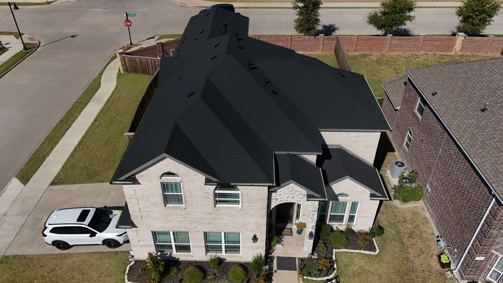 Completed Prestige roof in Black shingles