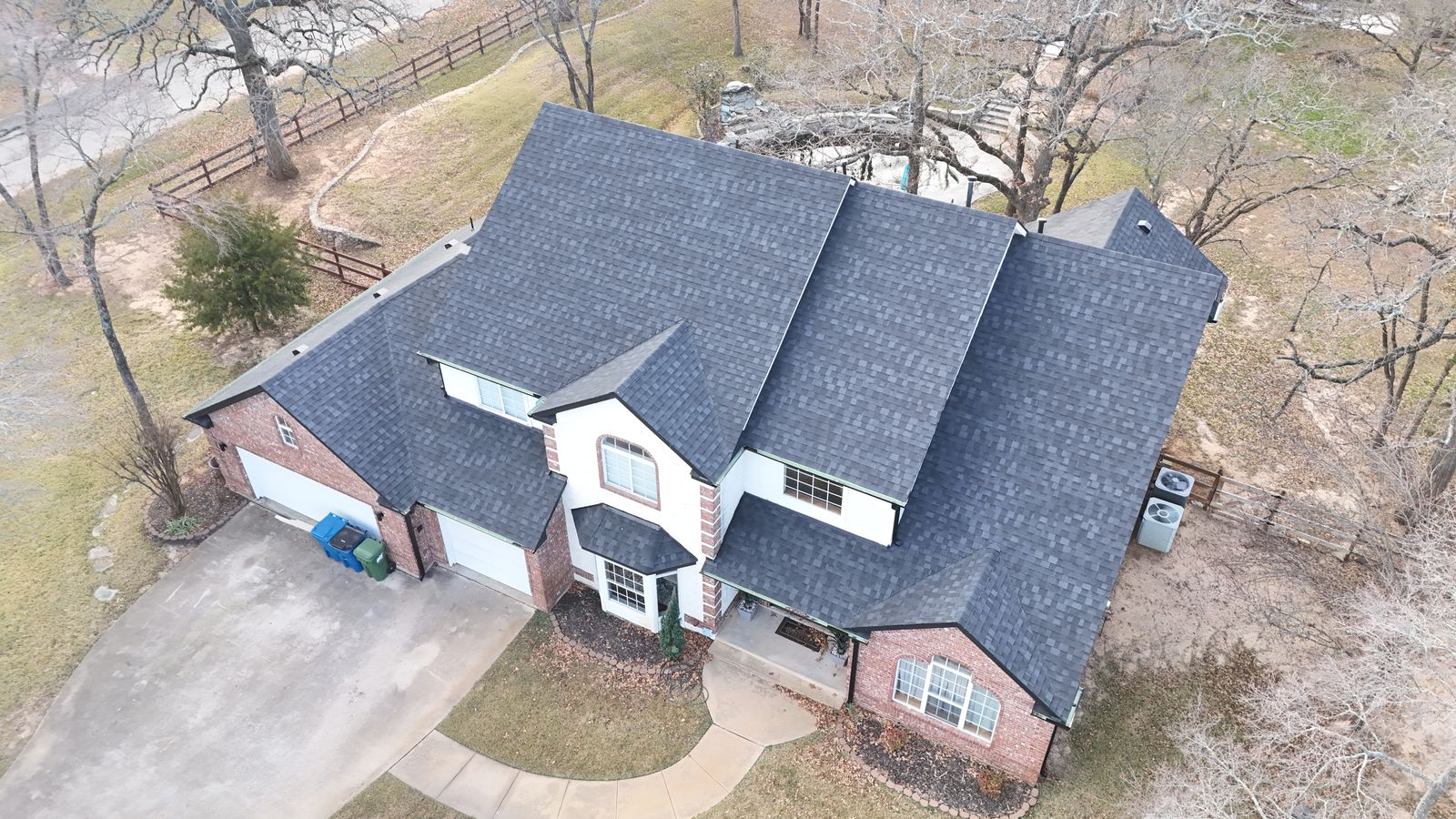 Completed Prestige roof in Black shingles