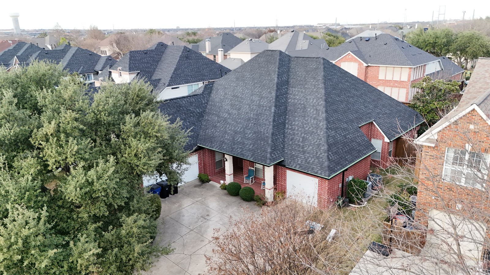 Completed Prestige roof in Black shingles