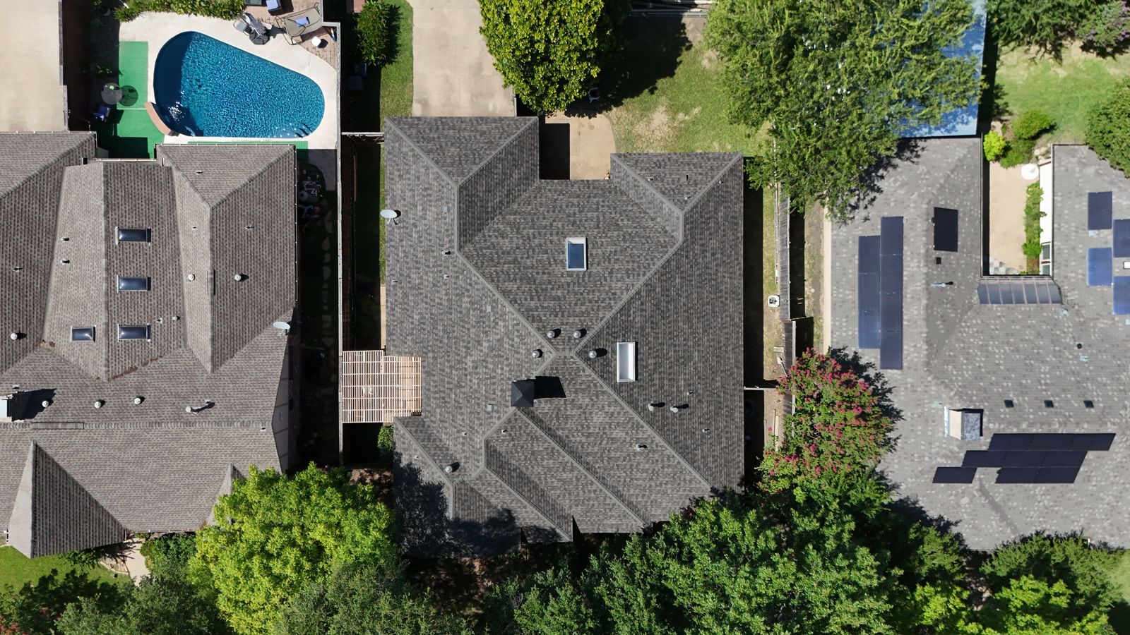 Completed Prestige roof in Weather Wood shingles