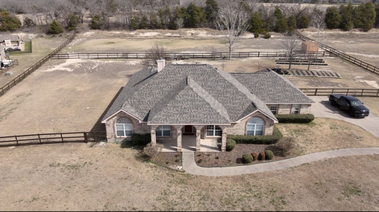 Completed Prestige roof in Weather Wood shingles