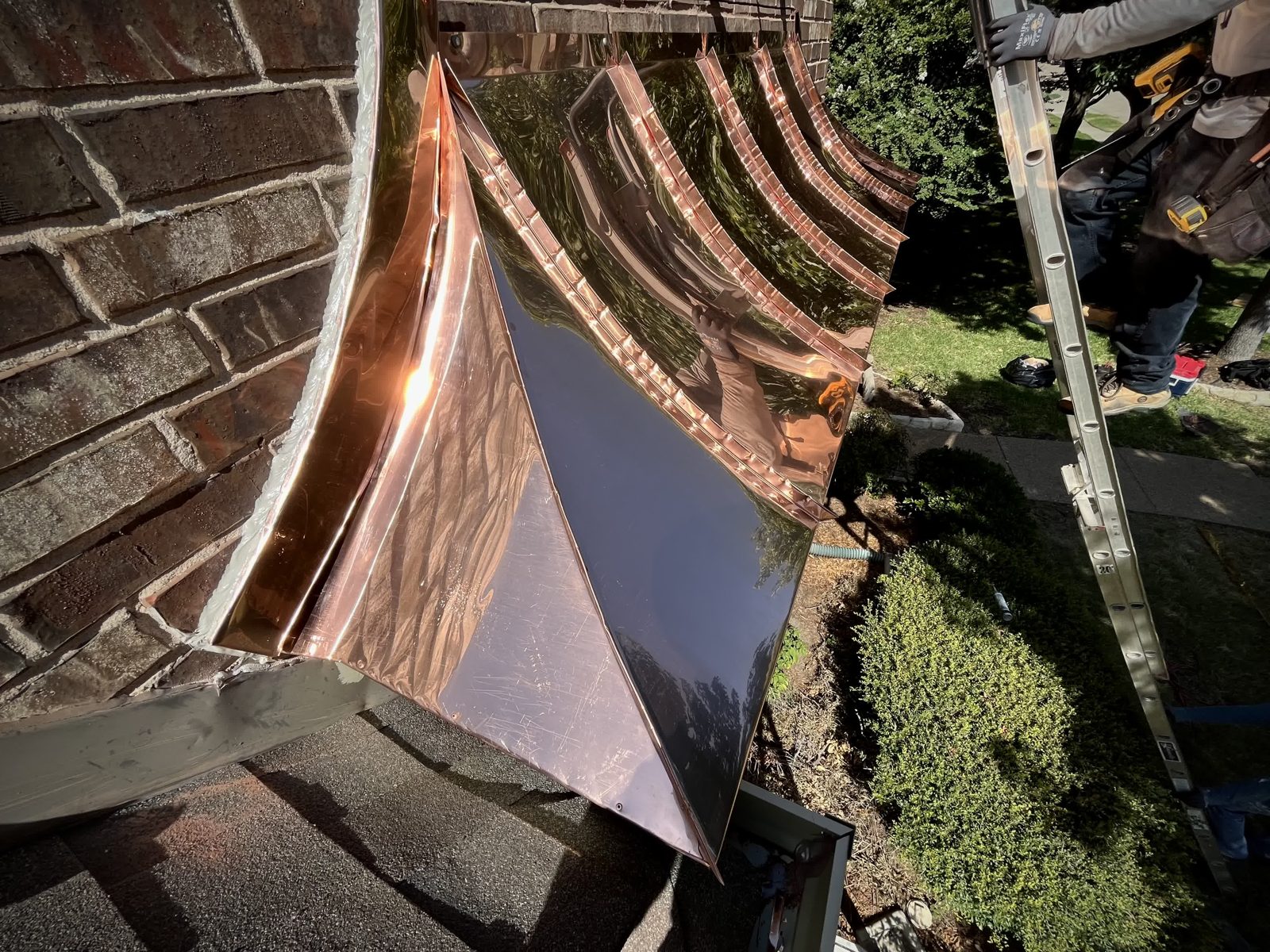 Copper and metal specialty roofing detail