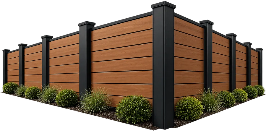 New wood privacy fence